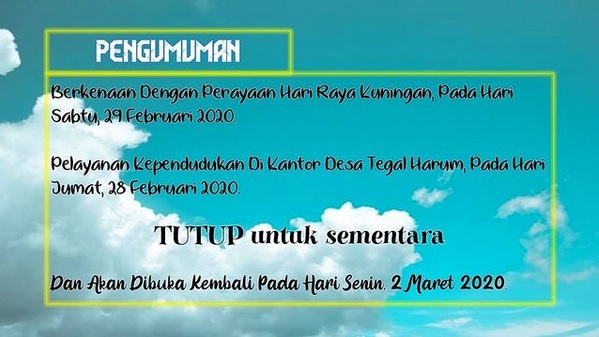 PENGUMUMAN